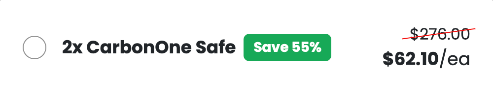 55% Package Discount For Double Carbon One Safe
